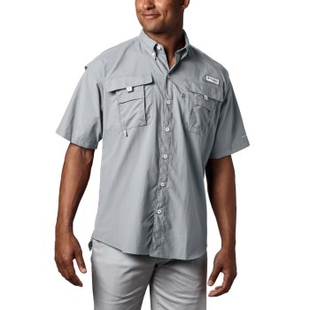 Columbia PFG Bahama II Short Sleeve, Camisa Grises Para Hombre | 725103-BNA